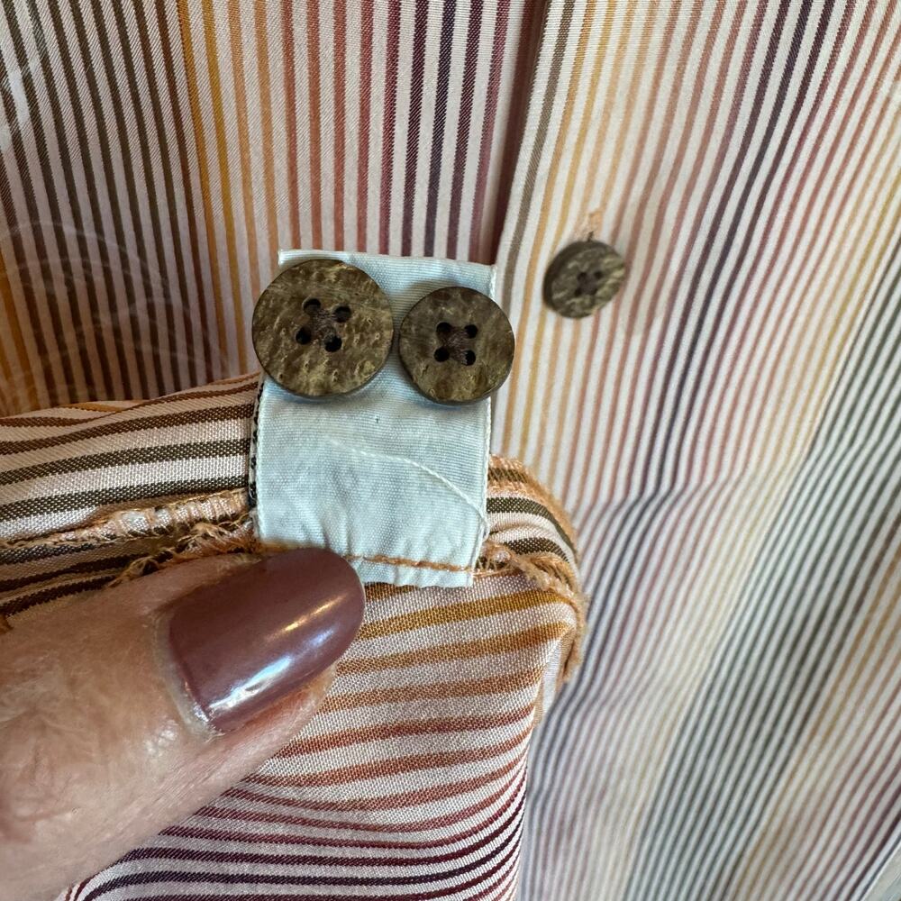 Rare Tommy Bahama 100% Silk Floral Stripe Camp Shirt M - Picture 6 of 7